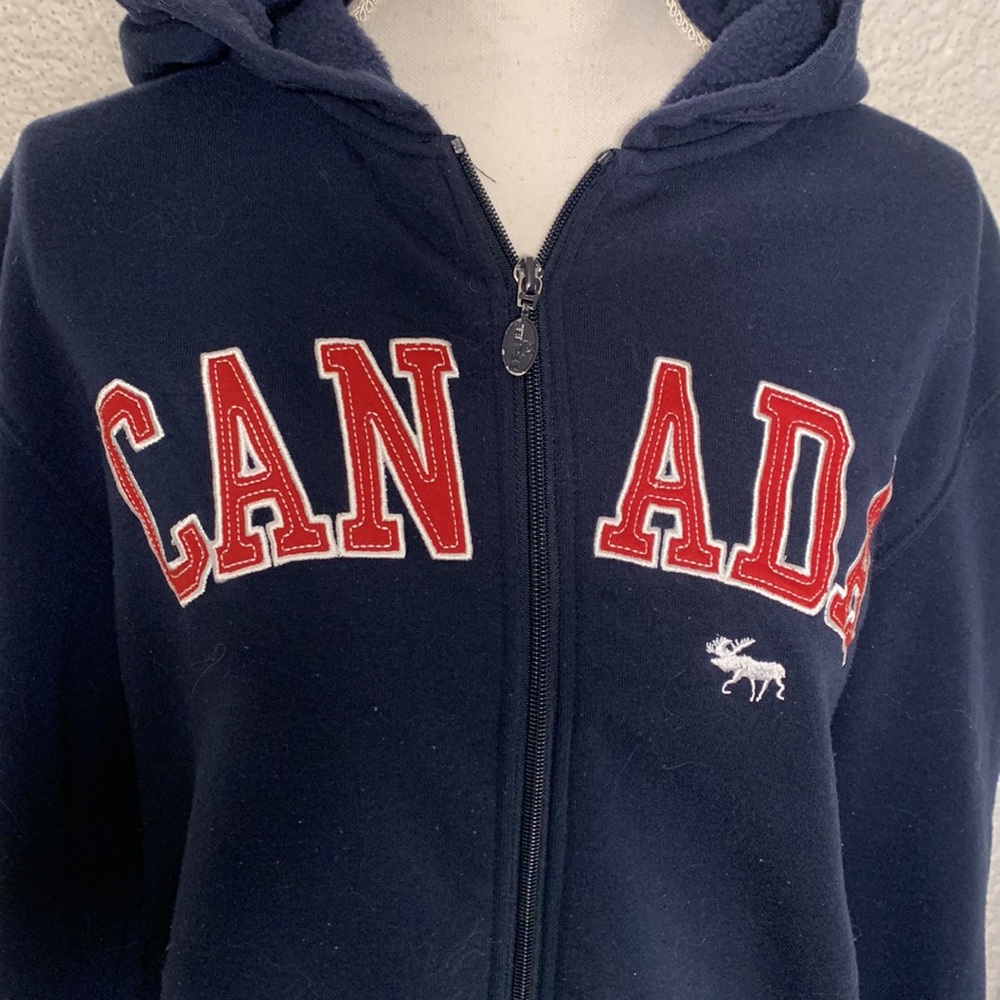 Teepee Canada Navy Hoodie Sweatshirt Unisex Size Small - Picture 2 of 6